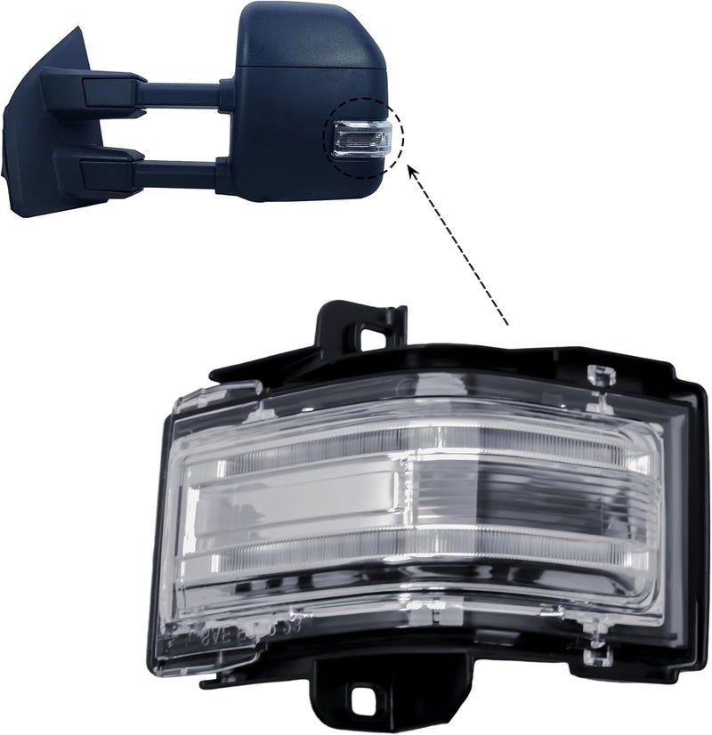 LONGLING Replacement Driver Left Side Door Towing Mirror Turn Signal Light Lamp Indicator for Ford F-150 F 250 F350 F-450 F550 from 2015 to 2024 - Image 2